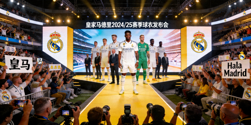 皇家马德里俱乐部举行新赛季球衣发布会现场盛况